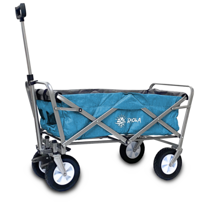 Rijoka Bollerwagen Faltbarer - 80kg Belastung - Handwagen Klappbar - Jeans Blau