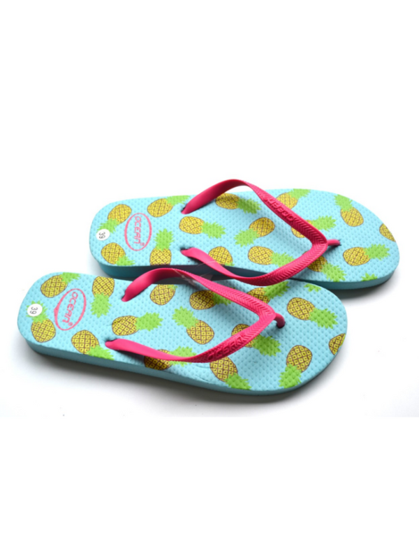 teenslippers dames zomer badslippes ananas aqua