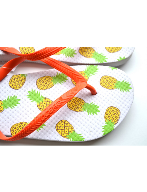 teenslippers dames zomer badslippers ananas white