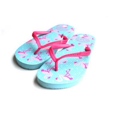 teenslippers dames zomer badslippers flamingo aqua twee