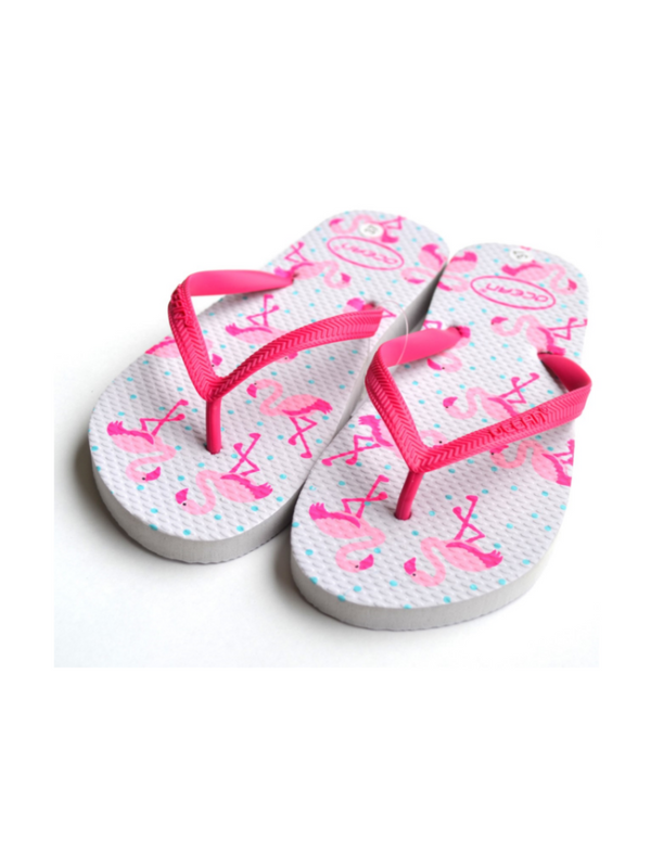 teenslippers dames zomer badslippers flamingo roze twee