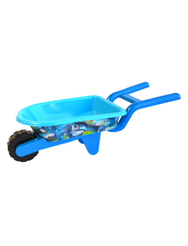 strandspeelgoed kruiwagen beach toys 6delig blauw strand