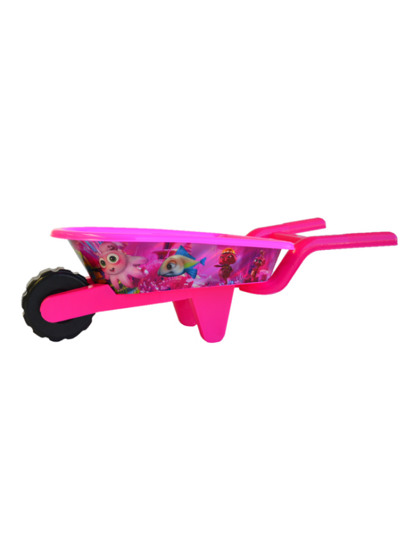 strandspeelgoed kruiwagen beach toys 6delig roze