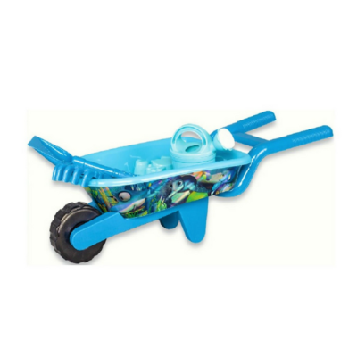 strandspeelgoed kruiwagen beach toys blauw