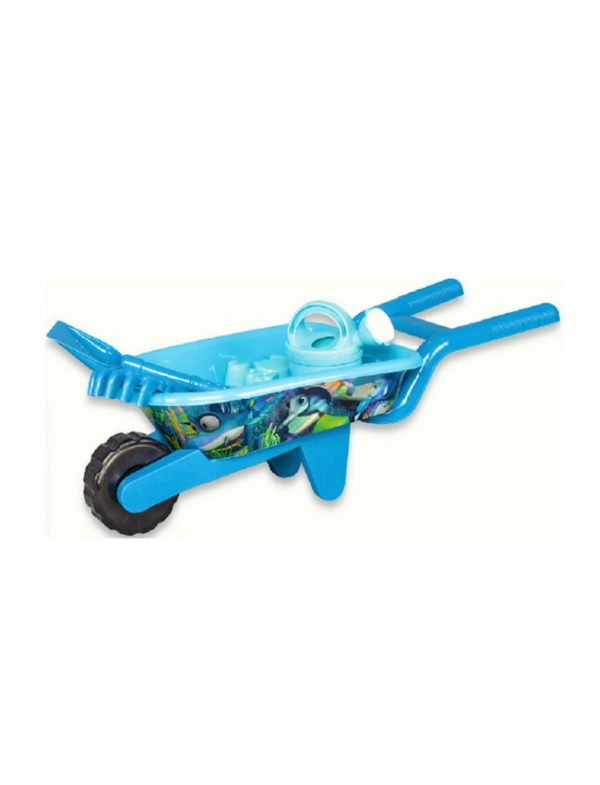 strandspeelgoed kruiwagen beach toys blauw