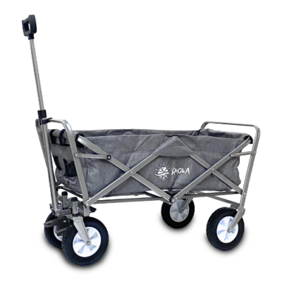 Rijoka Bollerwagen Faltbarer - 80kg Belastung - Handwagen Klappbar - Jeans Grau