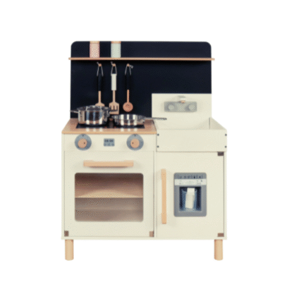 Kinderküche mit Tafel aus Holz und Eisbecher | Spielküche 58x30x80cm