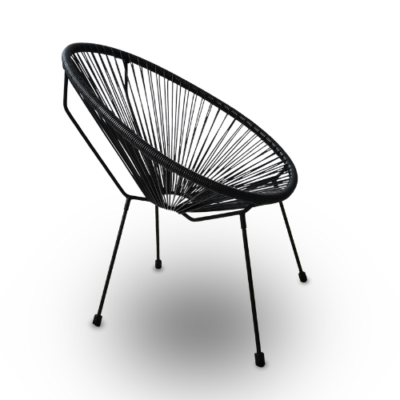 Rijoka Lounge Chair Drähte – 70x70x77cm – Schwarz