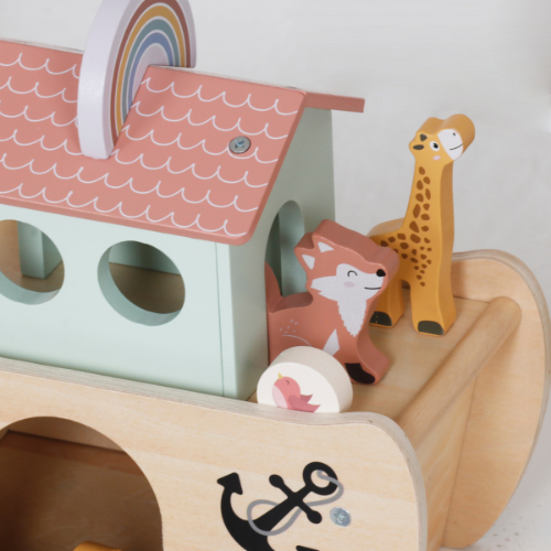 Rijoka Arche Noah aus Holz – Nachhaltiges und lehrreiches Spielzeug mit Tierpaaren – Bild 2