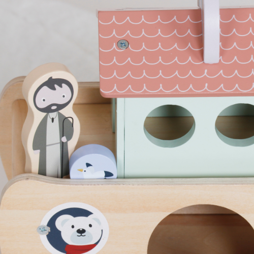Rijoka Arche Noah aus Holz – Nachhaltiges und lehrreiches Spielzeug mit Tierpaaren – Bild 3