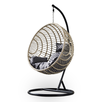 Rijoka Hängesessel Korb Round - Hängestuhl Beige Rattan